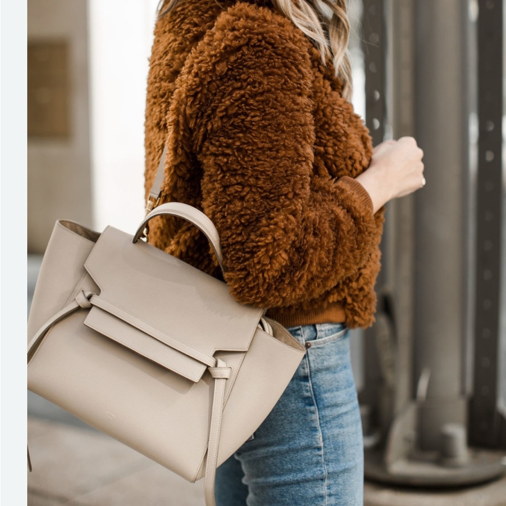 Celine Taupe Satchel Bag